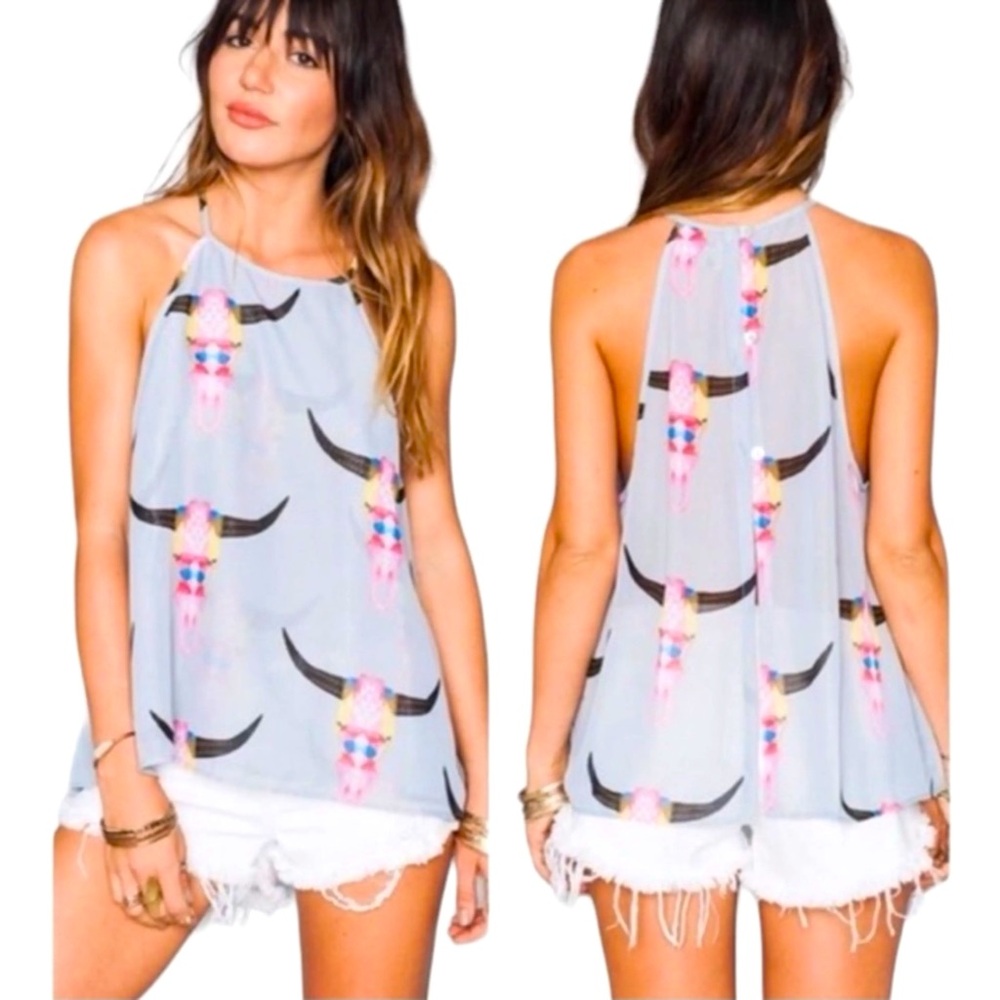 Show Me Your MuMu Cow Skull Tank